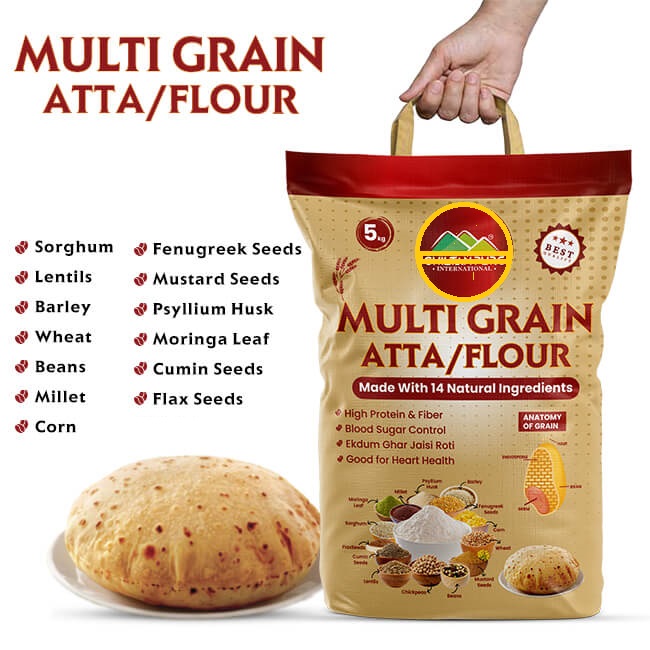 Multi Grain Atta / Flour (ملٹی گرین آٹا) / - Made with  Natural Ingredients